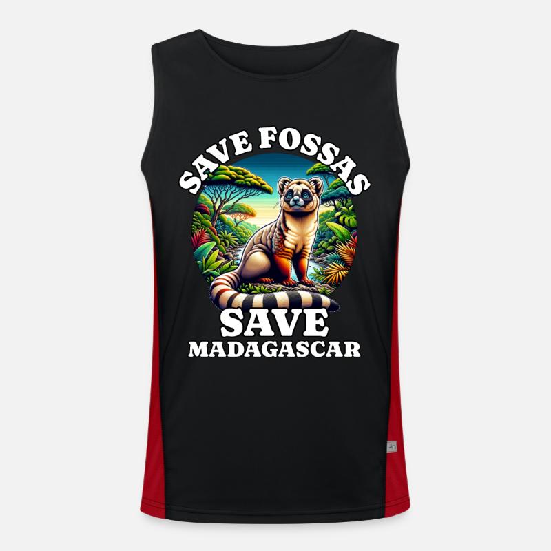Save Fossas Men's Functional Contrast Tank Top 