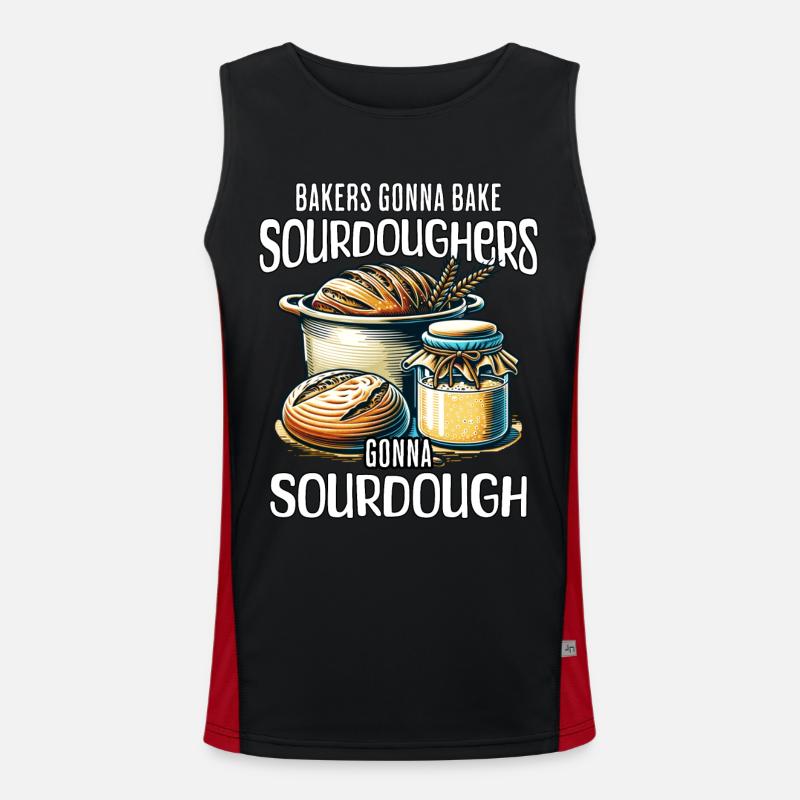 Sauerteig Design Funktionelles Kontrast-Tank Top für Männer 