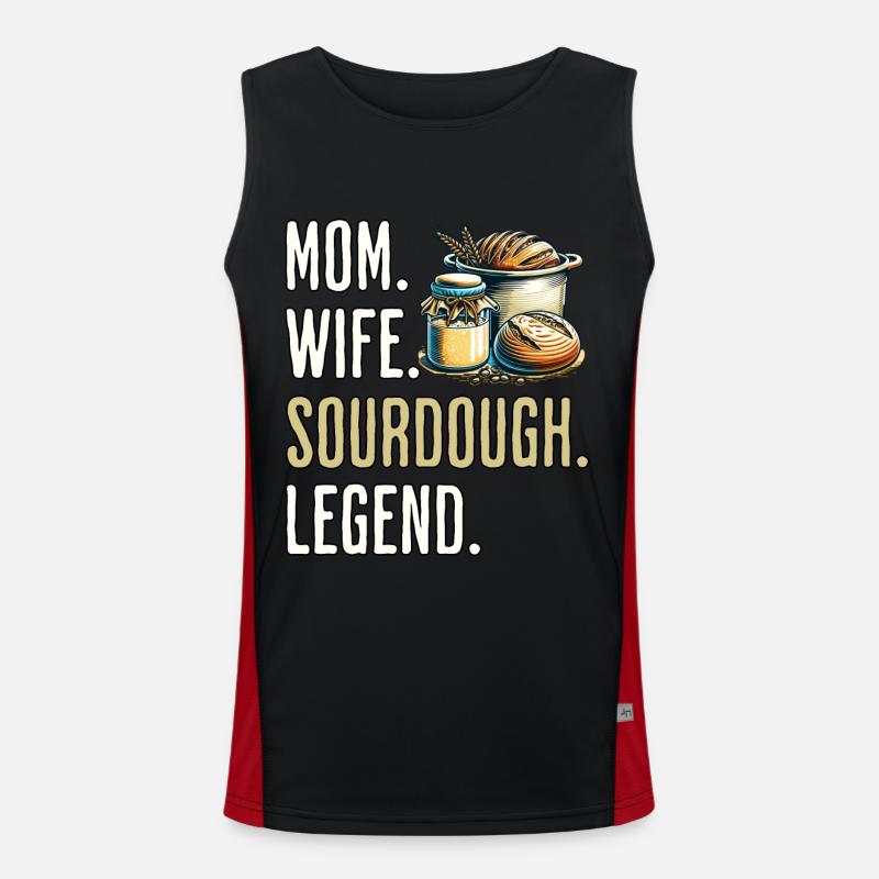 Sauerteig Mama Funktionelles Kontrast-Tank Top für Männer 