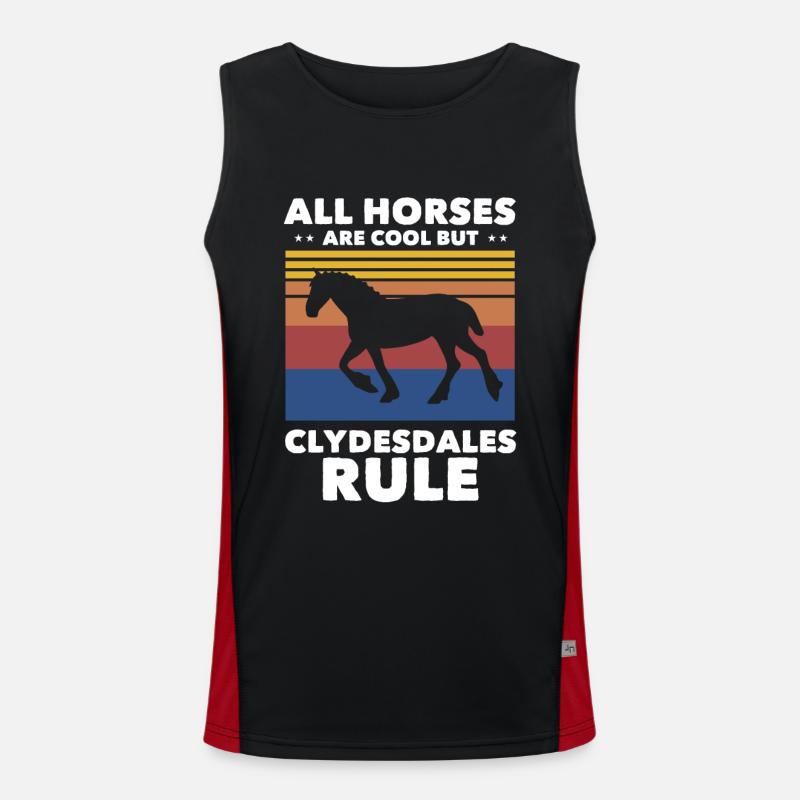 Cheval de Clydesdale Débardeur respirant contrasté Homme 
