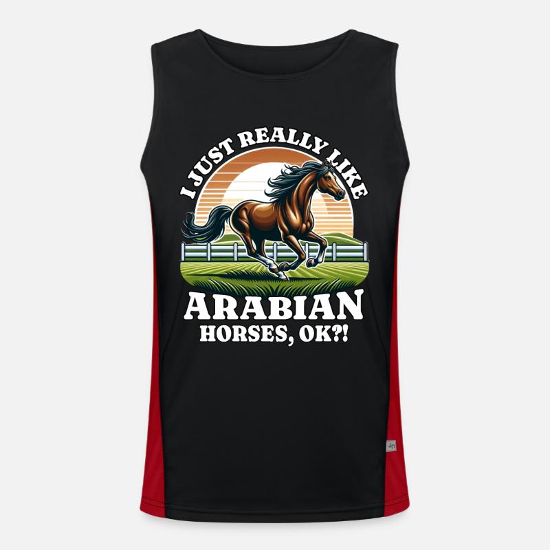Arabian Pferd Funktionelles Kontrast-Tank Top für Männer 