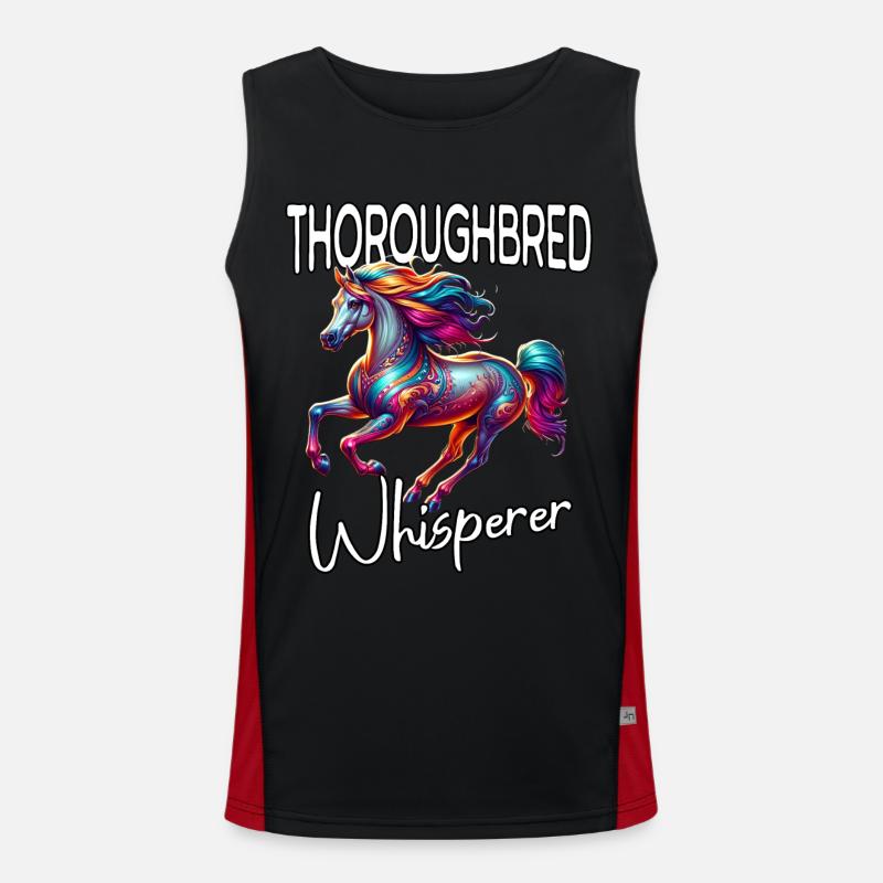 Thoroughbred Flüsterer Funktionelles Kontrast-Tank Top für Männer 