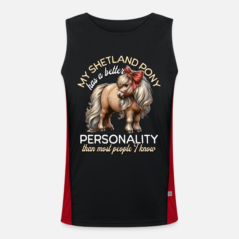 Cavalier de poney Shetland Débardeur respirant contrasté Homme 
