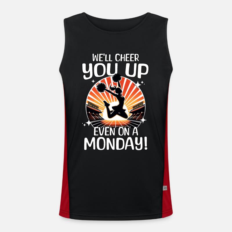 Cheerleader Spruch Funktionelles Kontrast-Tank Top für Männer 