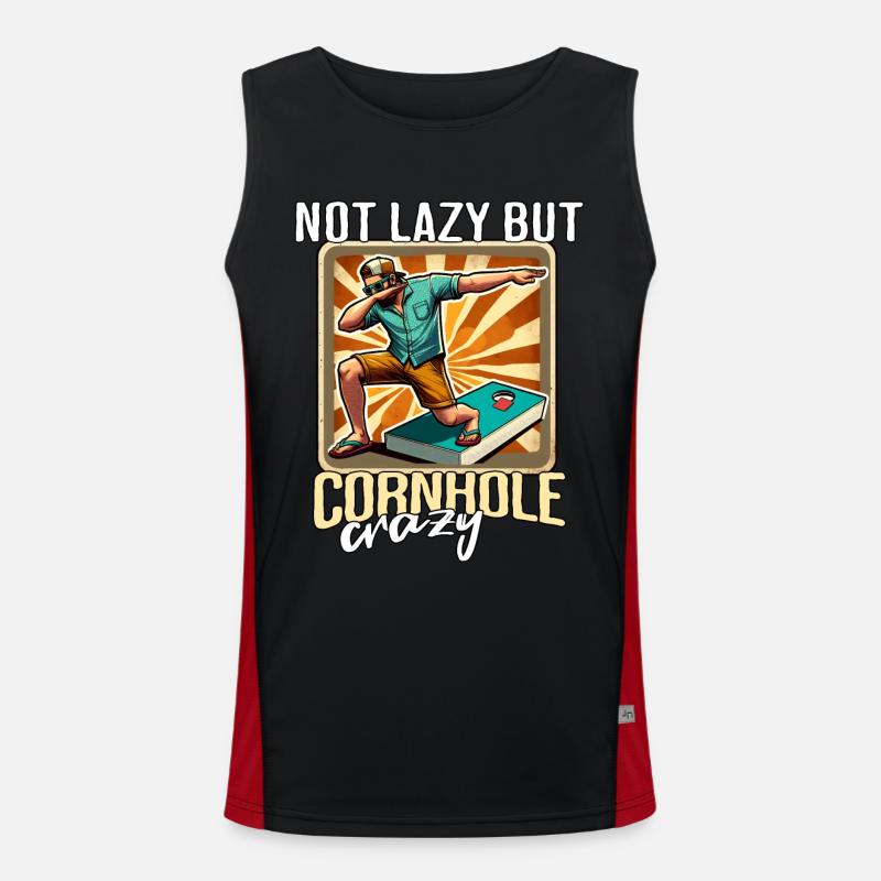Cornhole Beanbag Sacklock Funktionelles Kontrast-Tank Top für Männer 