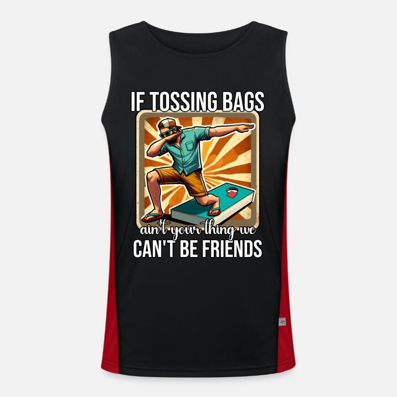 Cornhole Geschenk Funktionelles Kontrast-Tank Top für Männer 