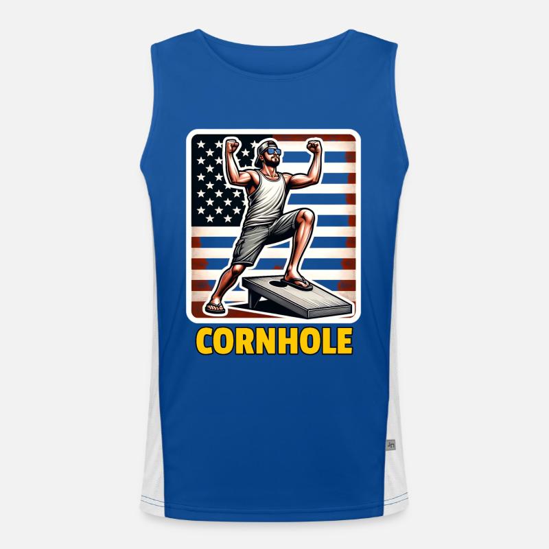 Cornhole Funktionelles Kontrast-Tank Top für Männer 