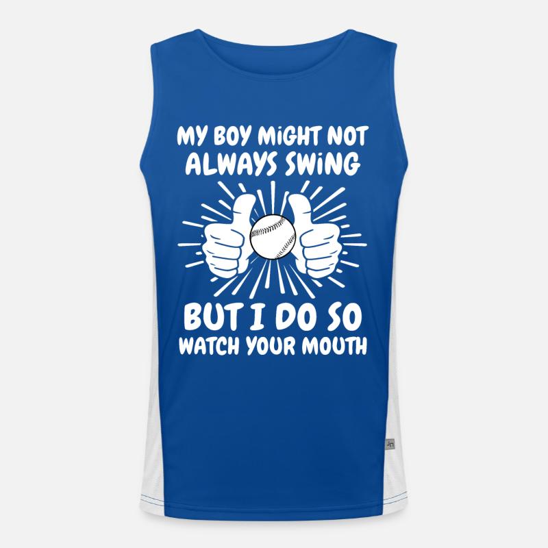 Baseball Junge Funktionelles Kontrast-Tank Top für Männer 