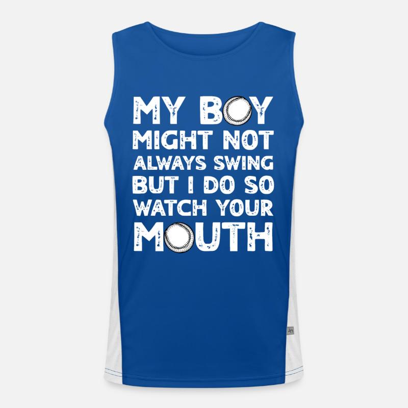 Baseball Junge Funktionelles Kontrast-Tank Top für Männer 
