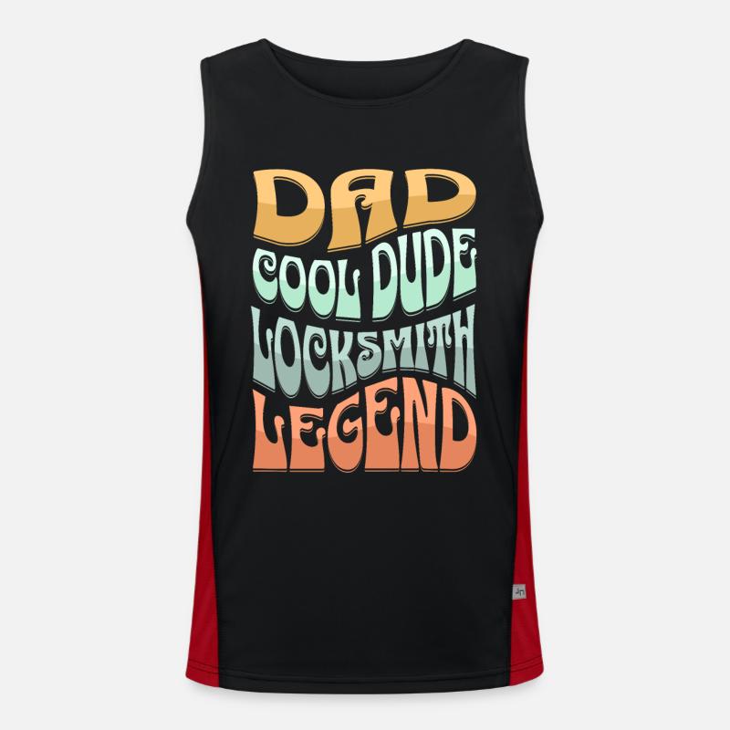 Dad Locksmith Men's Functional Contrast Tank Top 