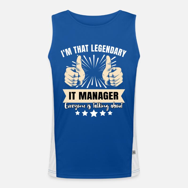 Legendärer IT Manager Funktionelles Kontrast-Tank Top für Männer 