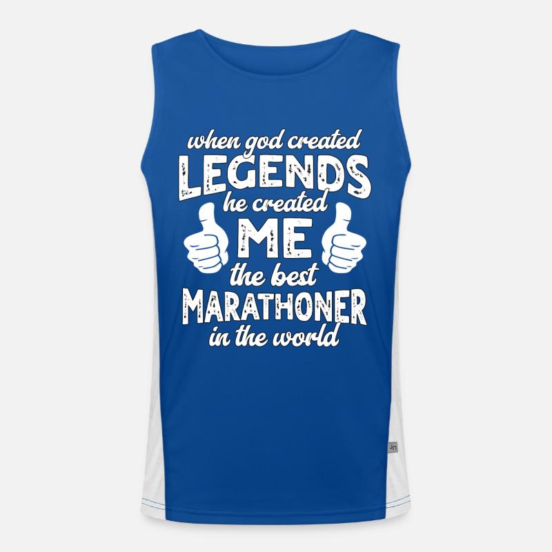 Best Marathon Runner Legend Men's Functional Contrast Tank Top 