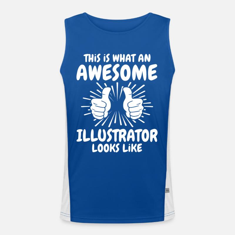 Illustrator Men's Functional Contrast Tank Top 