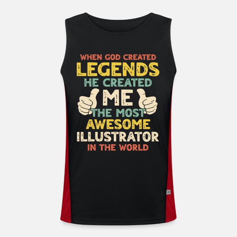 Illustrator Men's Functional Contrast Tank Top 