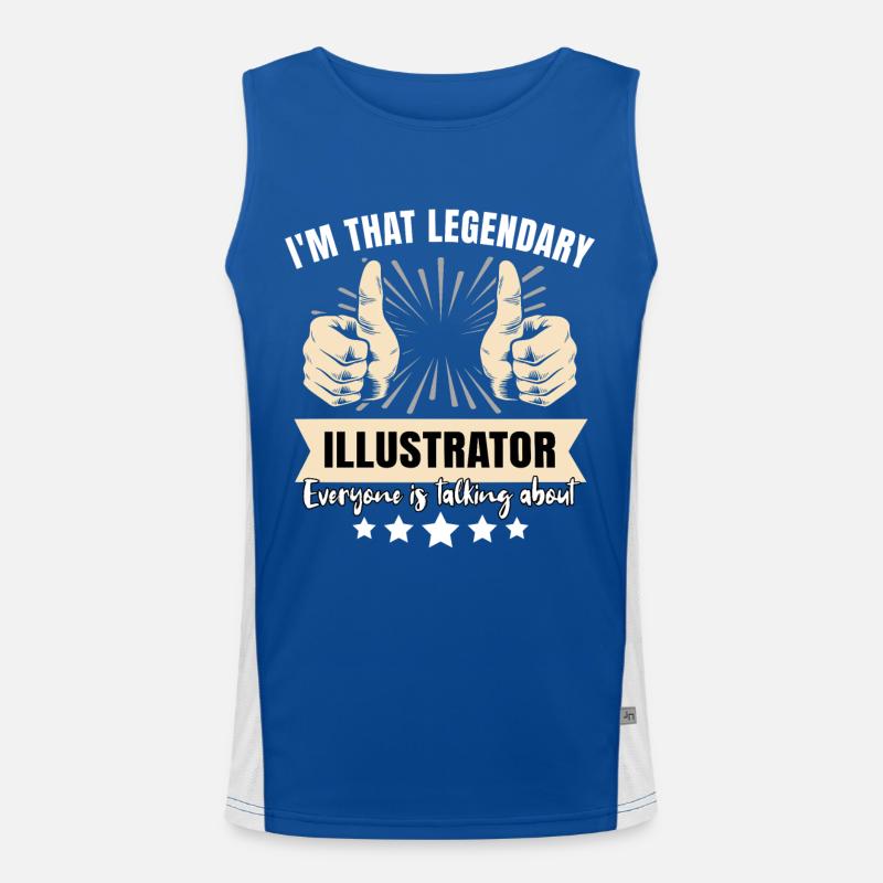 Legendary Illustrator Men's Functional Contrast Tank Top 