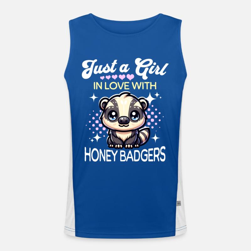 Honigdachs Mädchen Funktionelles Kontrast-Tank Top für Männer 