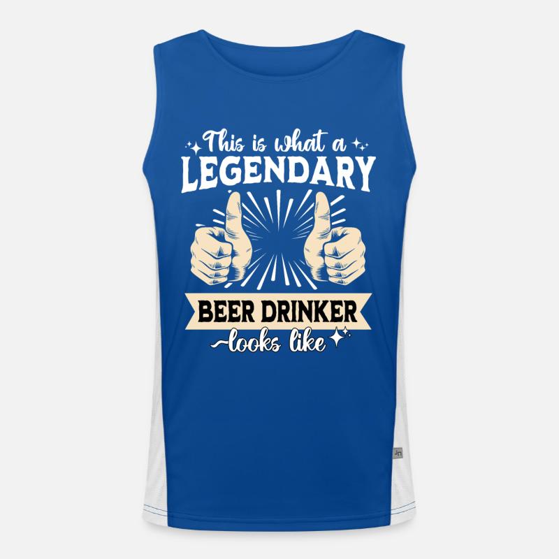 Legendary beer drinker Men's Functional Contrast Tank Top 
