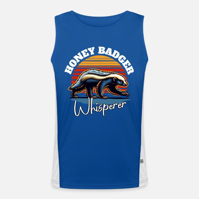 Honigdachs Flüsterer Funktionelles Kontrast-Tank Top für Männer 