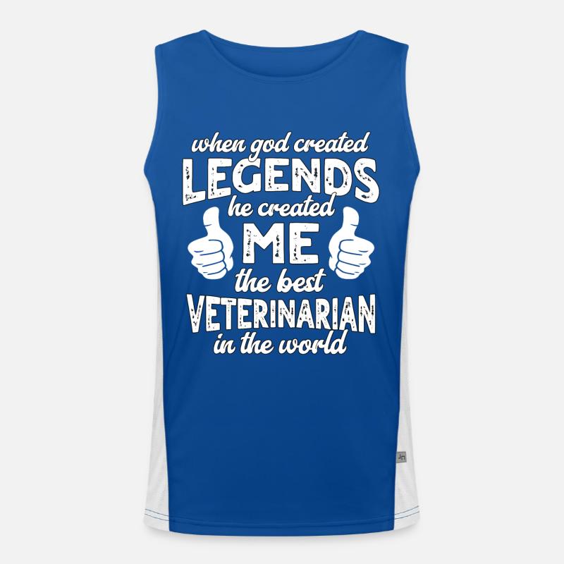 vBester Veterinärmediziner Legende Funktionelles Kontrast-Tank Top für Männer 