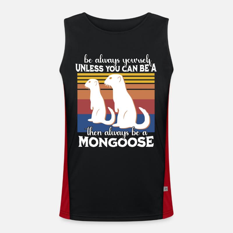 Mangusten Spruch Funktionelles Kontrast-Tank Top für Männer 
