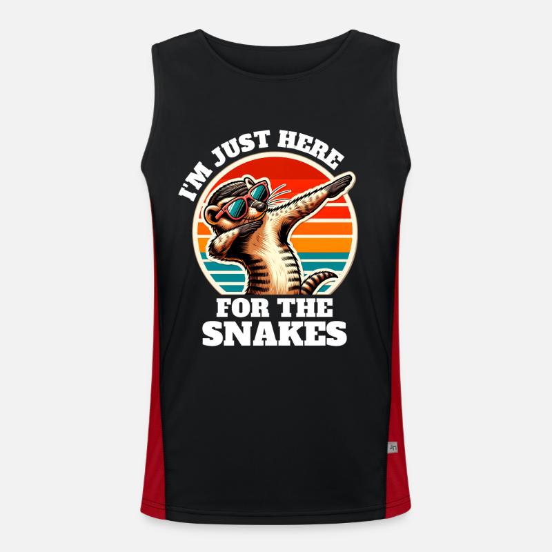 Mangusten Sprüche Funktionelles Kontrast-Tank Top für Männer 