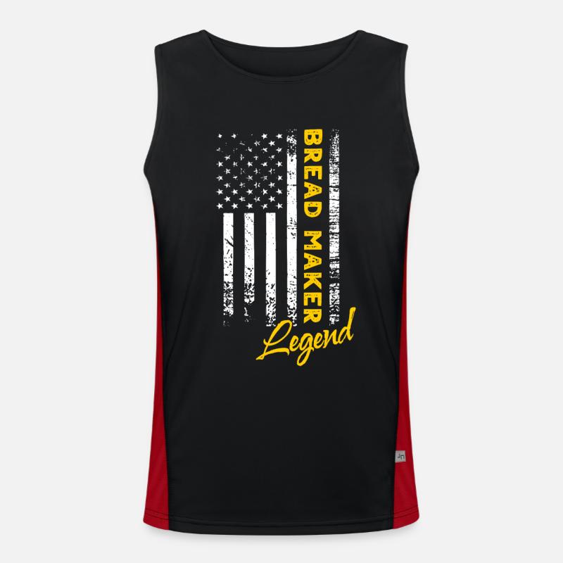 Breadmaker Legend - Men's Functional Contrast Tank Top  - black/red