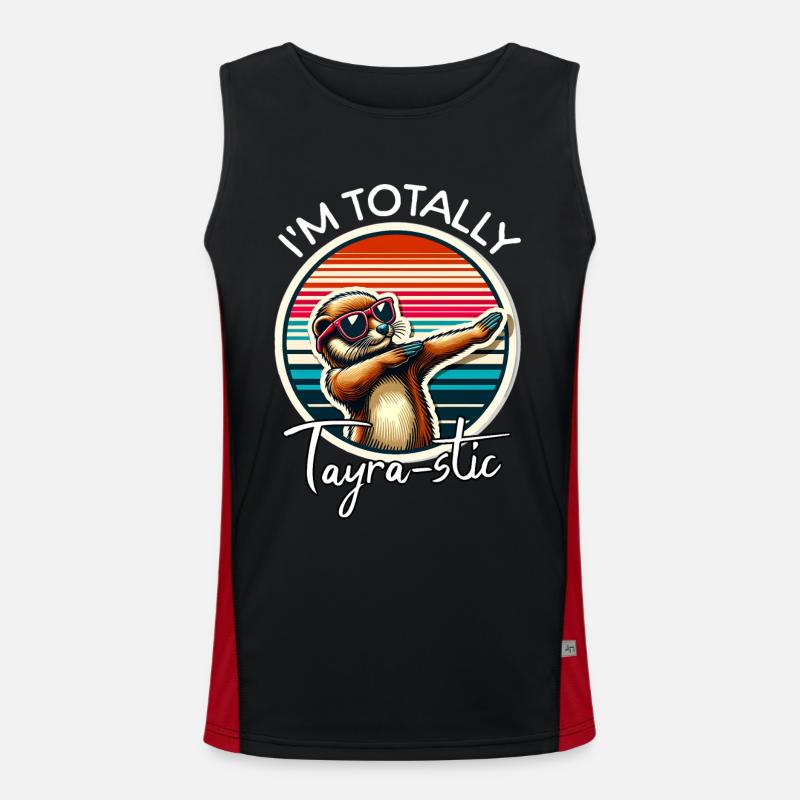 Funny Marten Sayings Men's Functional Contrast Tank Top 