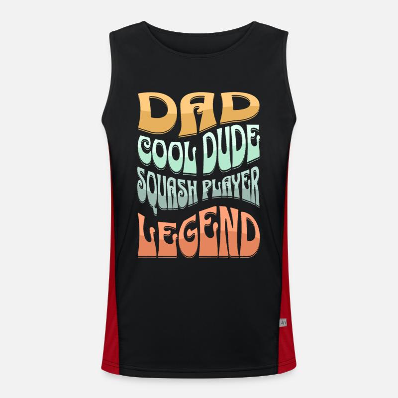 Papa Joueur de squash Débardeur respirant contrasté Homme 