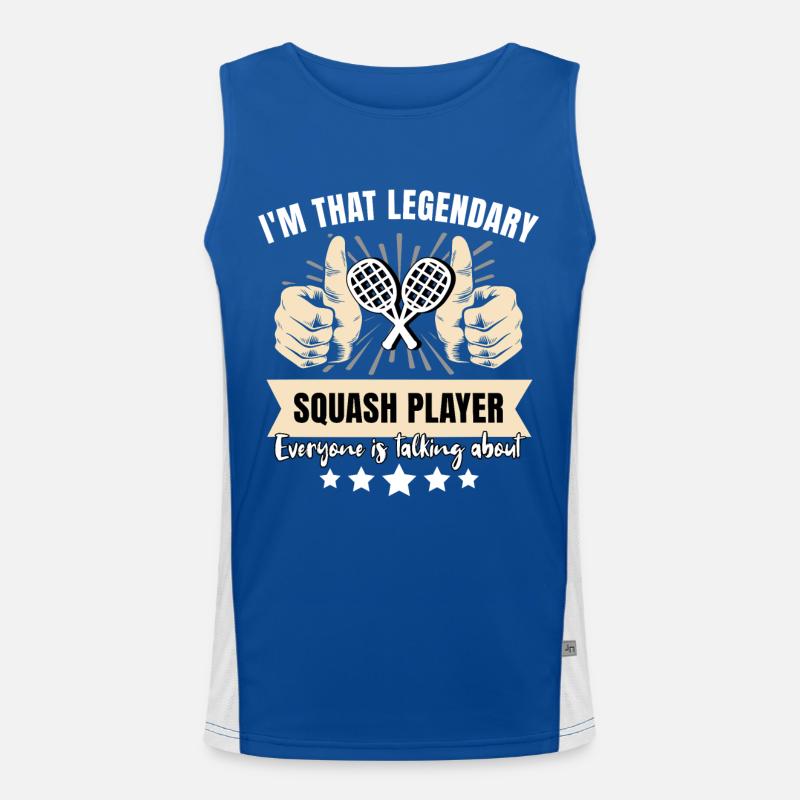 Legendärer Squashspieler Funktionelles Kontrast-Tank Top für Männer 