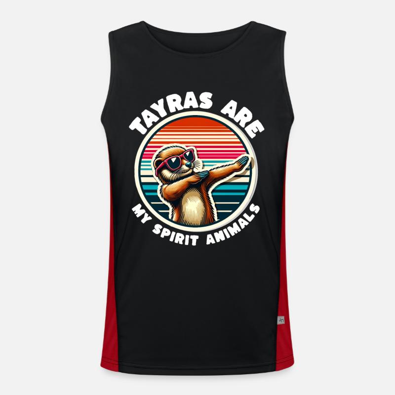 Funny Marten Sayings Men's Functional Contrast Tank Top 