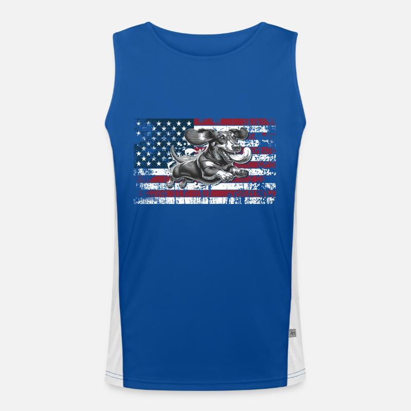 Dachshund US Men's Functional Contrast Tank Top 