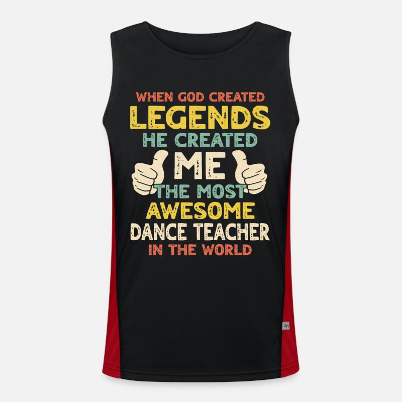 Dancing master Men's Functional Contrast Tank Top 