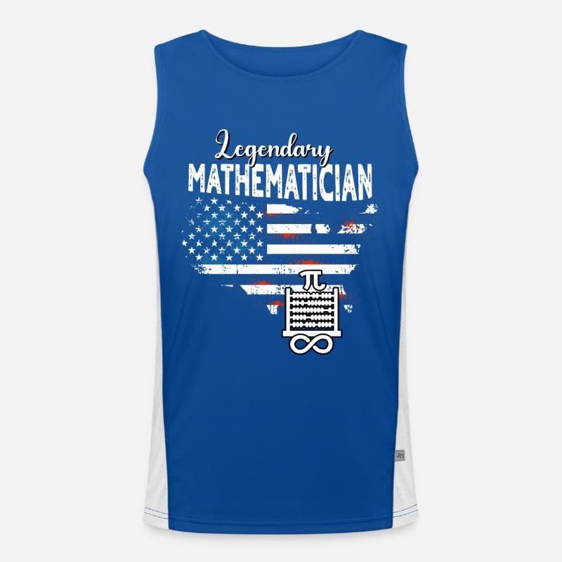 Mathematician Men's Functional Contrast Tank Top 