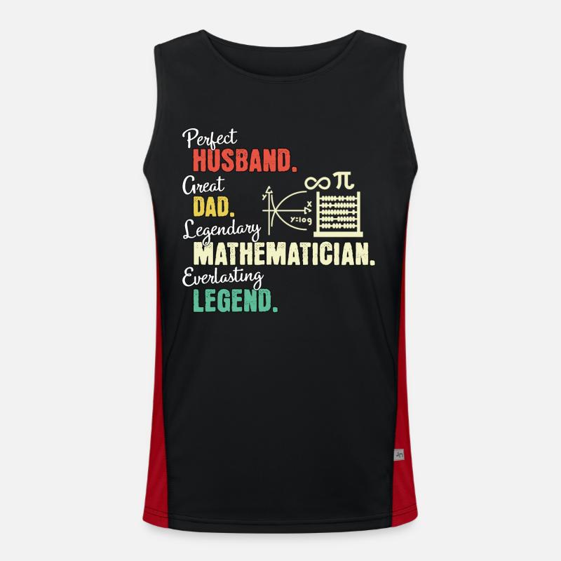 Mathematician Dad Men's Functional Contrast Tank Top 