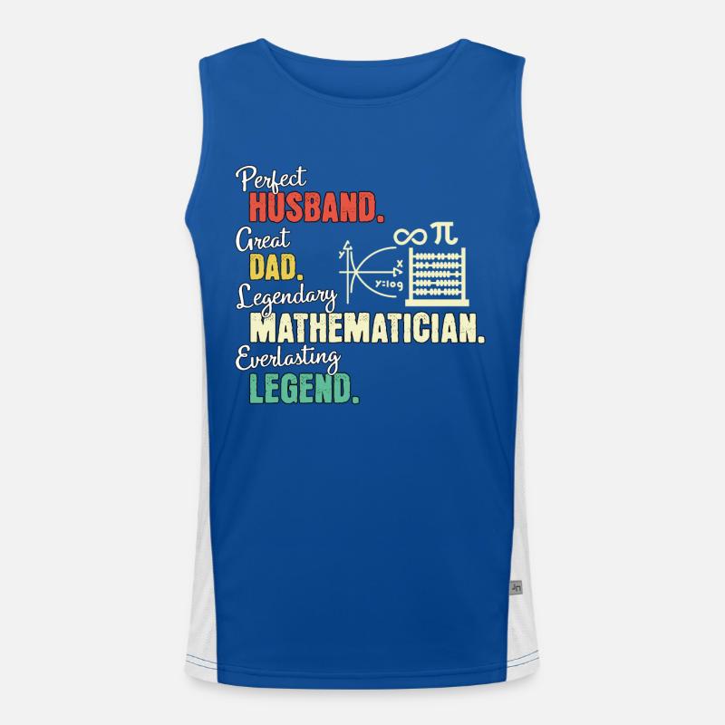 Mathematician Dad Men's Functional Contrast Tank Top 