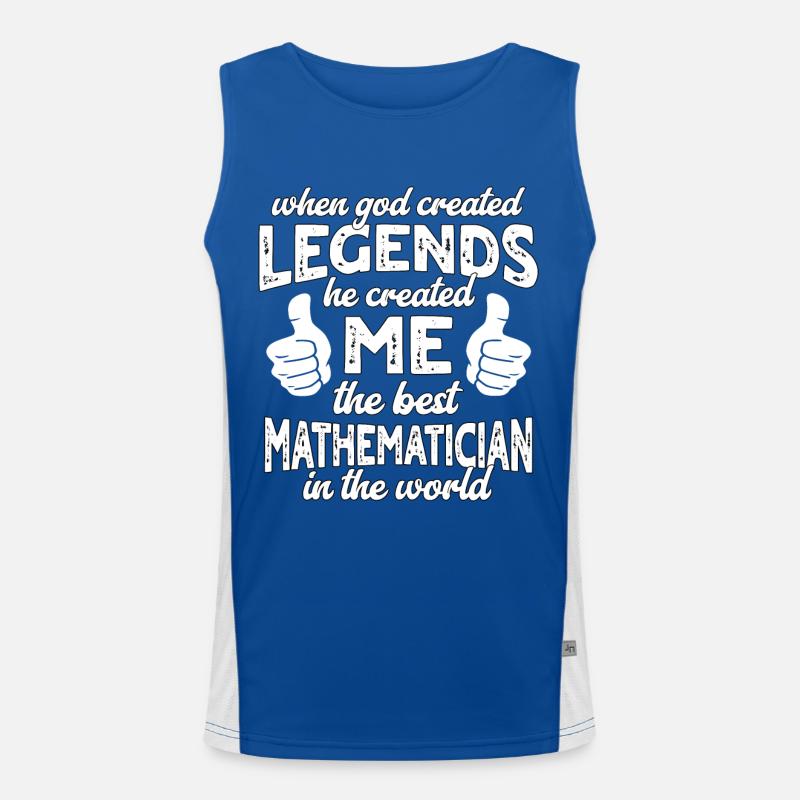 Bester Mathematiker Legende Funktionelles Kontrast-Tank Top für Männer 