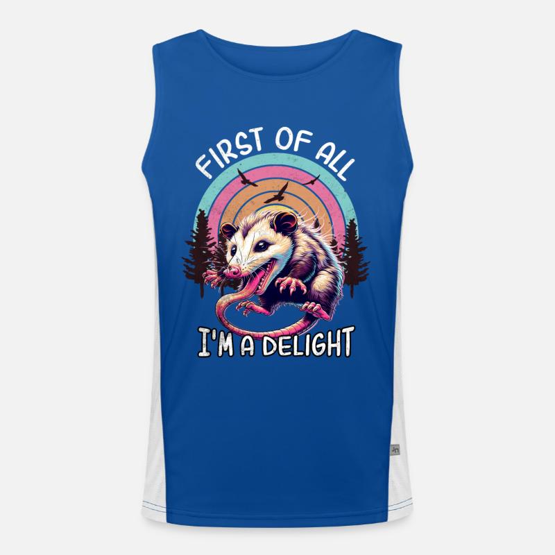 Opossum Funktionelles Kontrast-Tank Top für Männer 