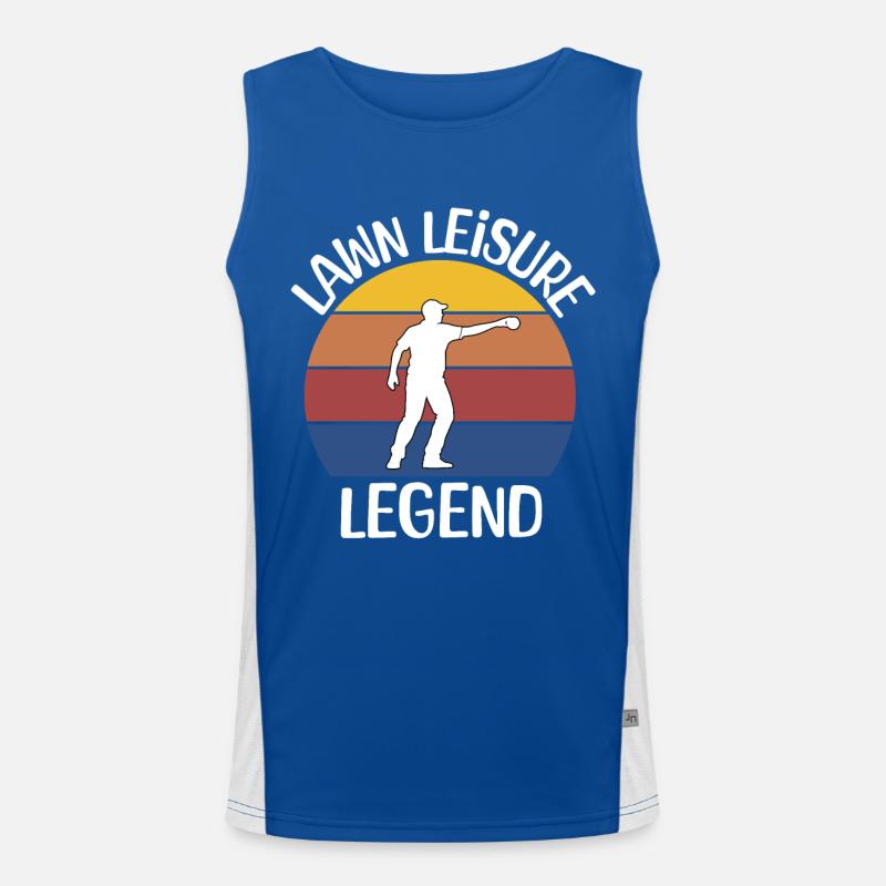 Bocce Ball Player Men's Functional Contrast Tank Top 