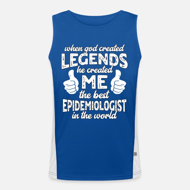Best Epidemiologist Legend Men's Functional Contrast Tank Top 