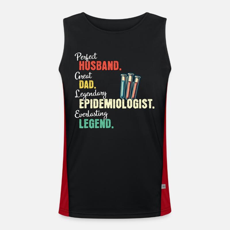 Epidemiologist Dad Men's Functional Contrast Tank Top 