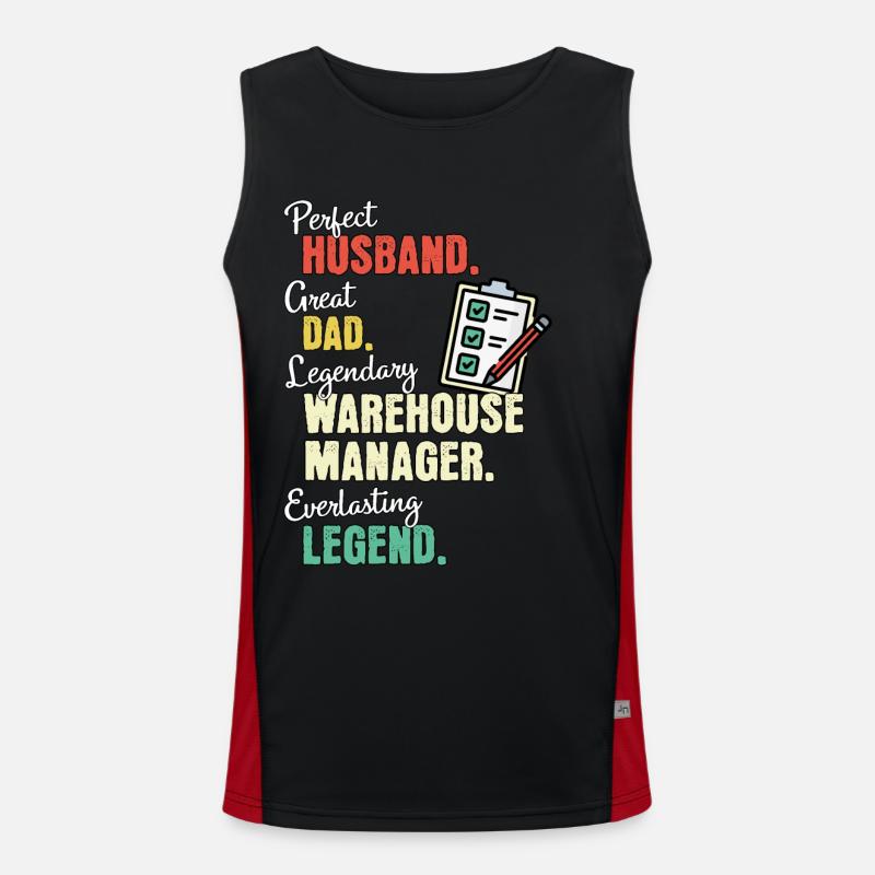 Lagerleiter Papa Funktionelles Kontrast-Tank Top für Männer 
