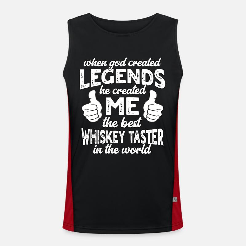 Bester Whiskey Trinker Legende Funktionelles Kontrast-Tank Top für Männer 