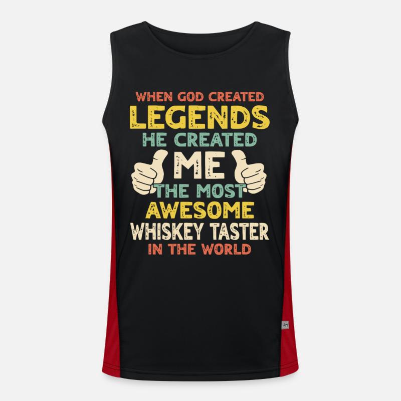 Whiskey Trinker Funktionelles Kontrast-Tank Top für Männer 