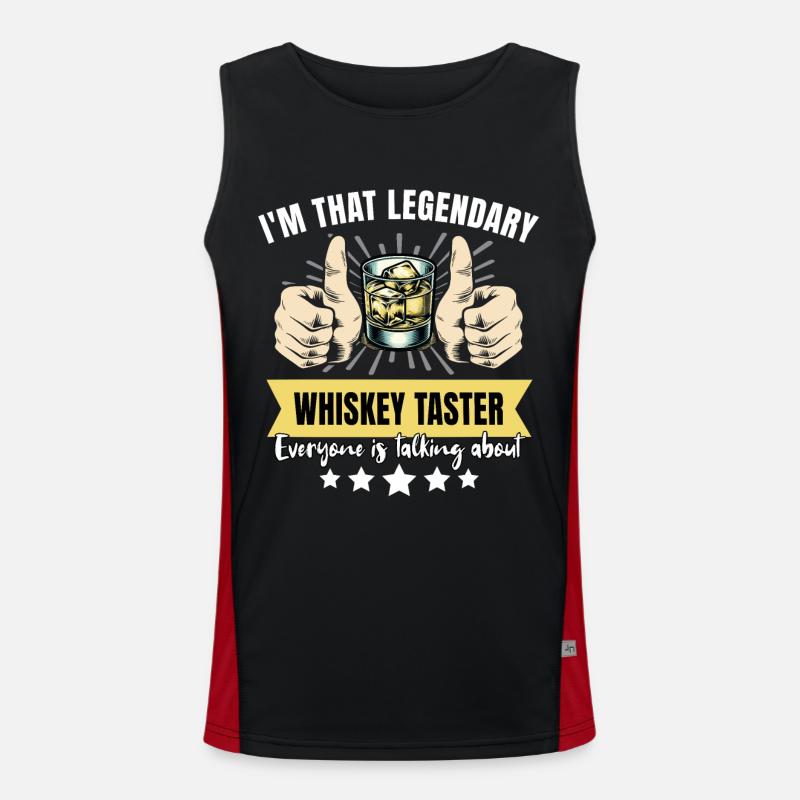 Legendary whiskey drinker - Men's Functional Contrast Tank Top  - black/red