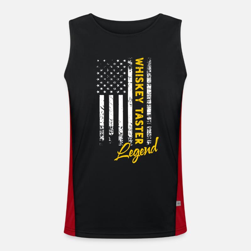Whiskey Trinker Legende Funktionelles Kontrast-Tank Top für Männer 