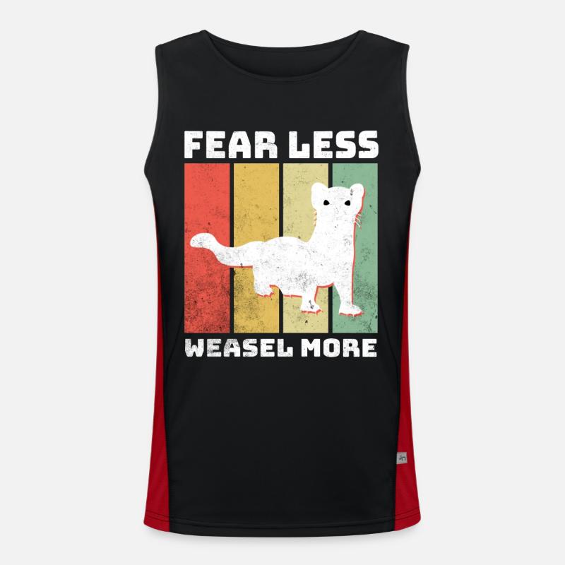 Wiesel Sprüche Funktionelles Kontrast-Tank Top für Männer 