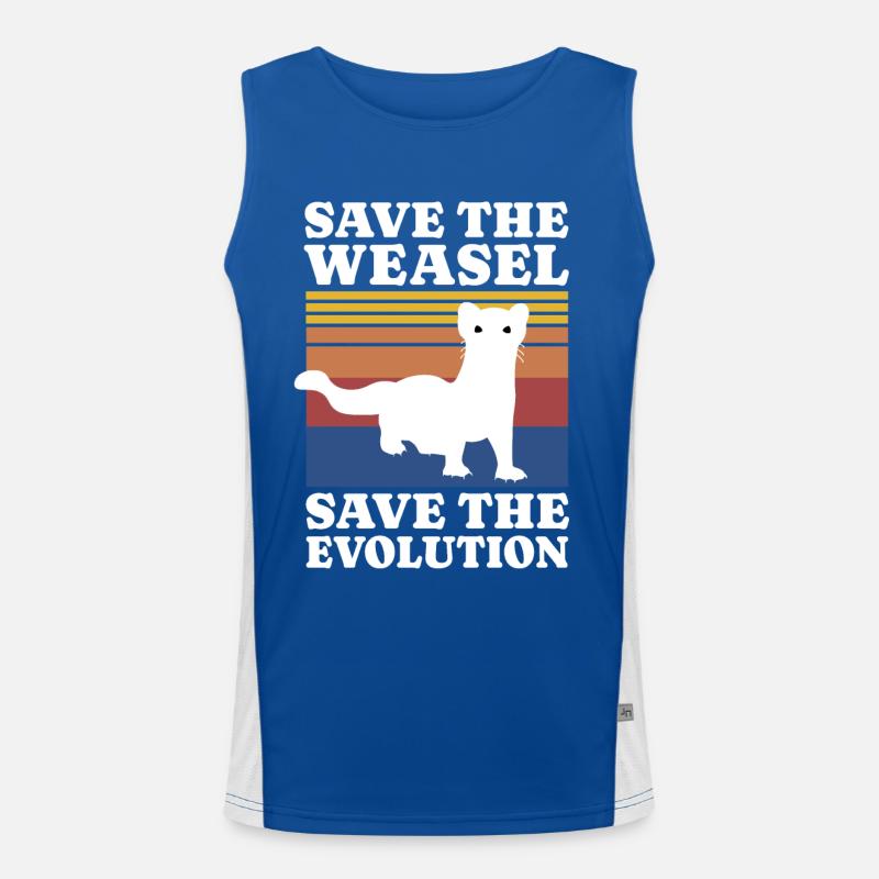 Save Weasel Funktionelles Kontrast-Tank Top für Männer 