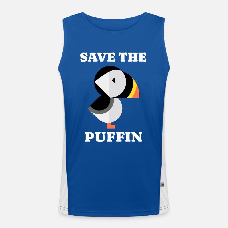 Save Puffin Men's Functional Contrast Tank Top 