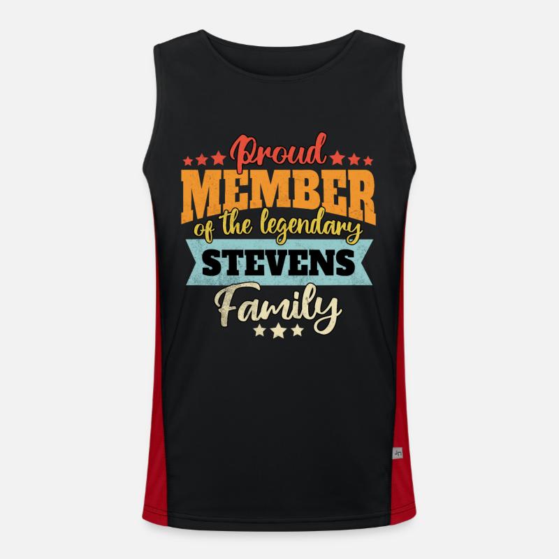 Name Stevens Funktionelles Kontrast-Tank Top für Männer 