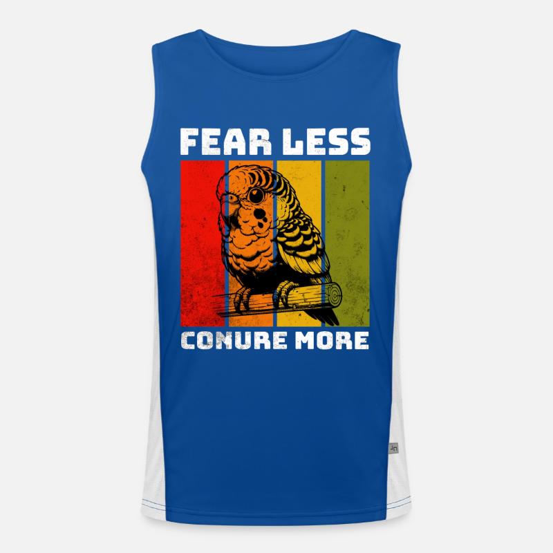 Sonnensittich Sprüche Funktionelles Kontrast-Tank Top für Männer 